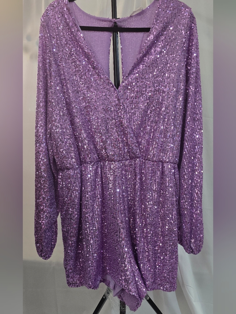 VENUS Sequin Romper in Purple Size XL EUC